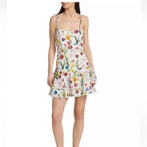 Alice + Olivia
Rosette Floral Eyelet Cotton Minidress